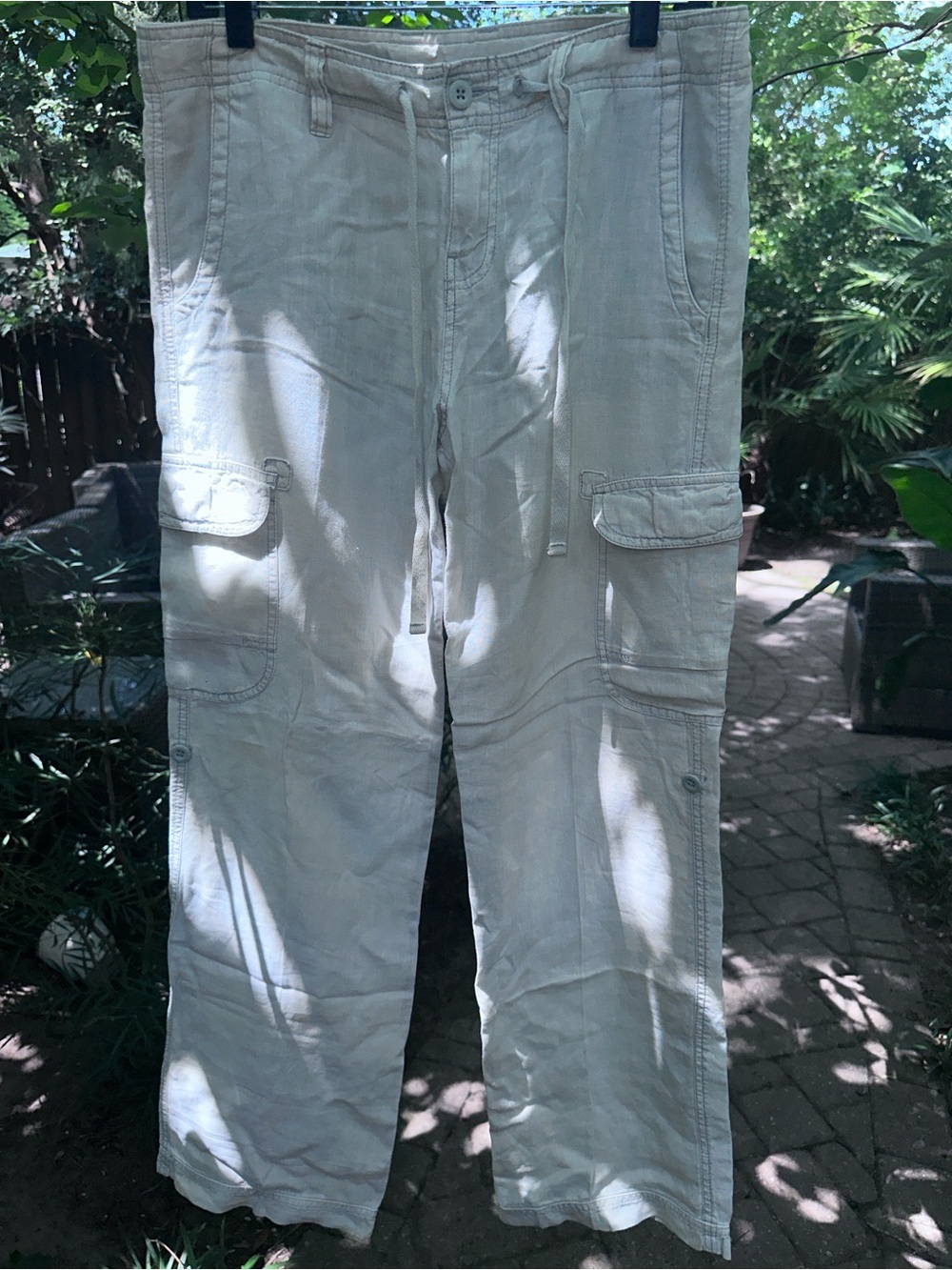 Women’s Light Beige Cargo Pants - Casual Utility Style